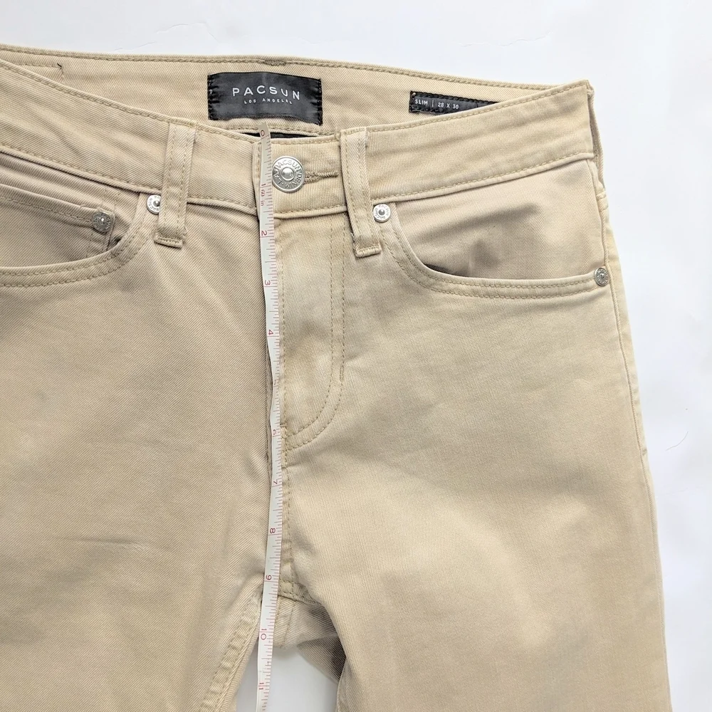 PacSun Men's Beige Slim Jeans